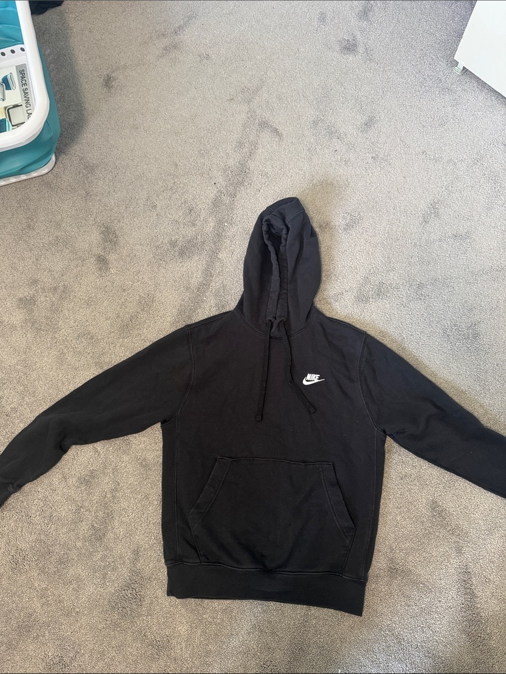 Nike Black Pullover Hoodie with White Swoosh